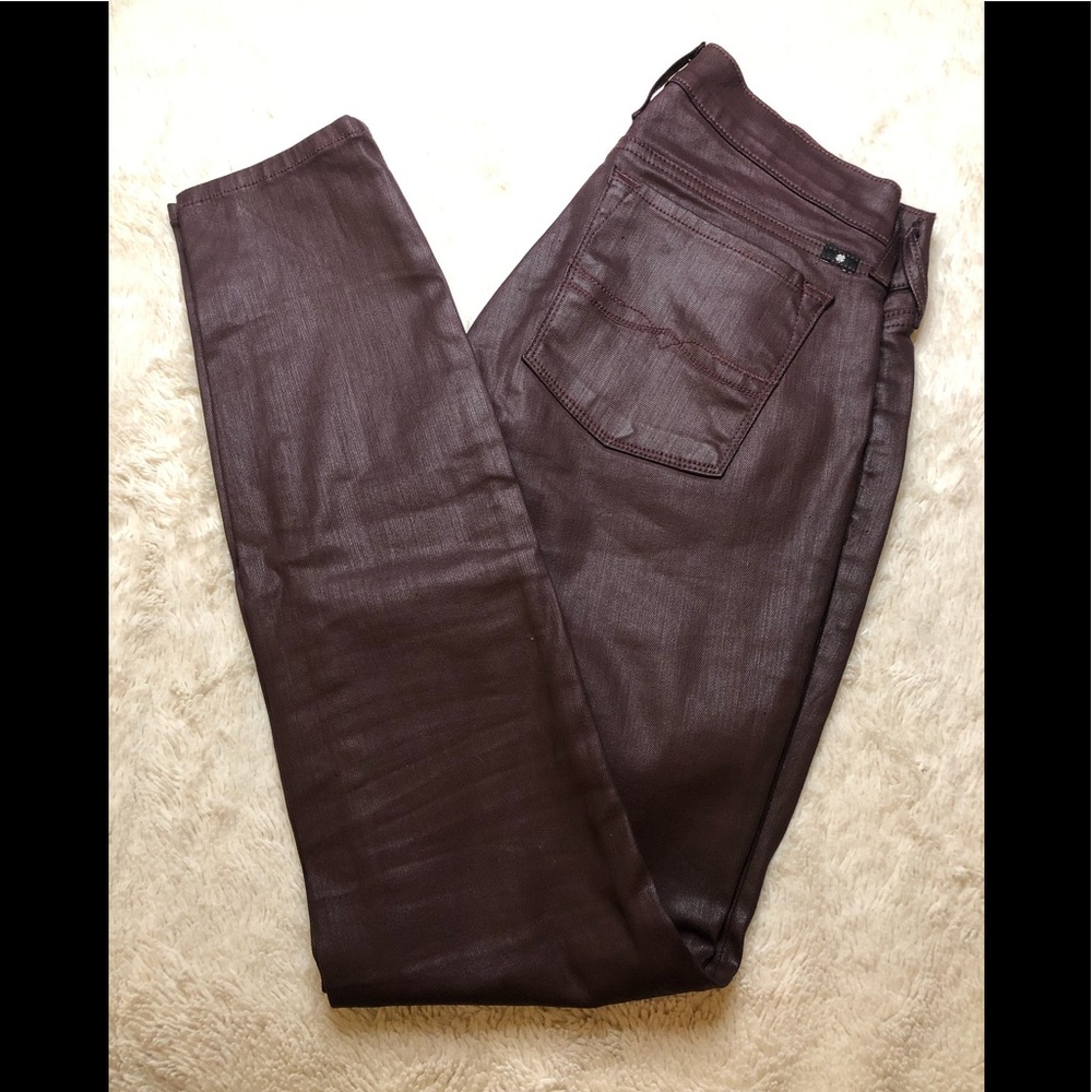 Lucky brand faux leather maroon pants